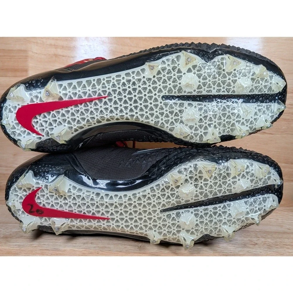 Nike Alpha Menace Elite 2 Football Cleats‎ Black Red Size 14.5 AJ6605-010